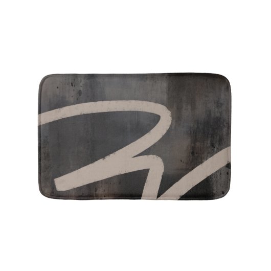 Künstlerisch modern braun Abstrakt Badematte (Vorderseite)