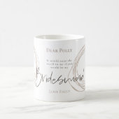 Künstlerisch Modern Lines Bridesmaid Anforderung Kaffeetasse (Mittel)