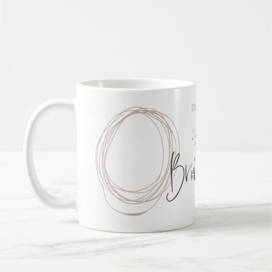 Künstlerisch Modern Lines Bridesmaid Anforderung Kaffeetasse (Links)