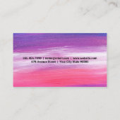 künstlerisch | Moderne Art Paint Stroke Texture Visitenkarte (Rückseite)