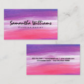 künstlerisch | Moderne Art Paint Stroke Texture Visitenkarte (Vorne/Hinten)