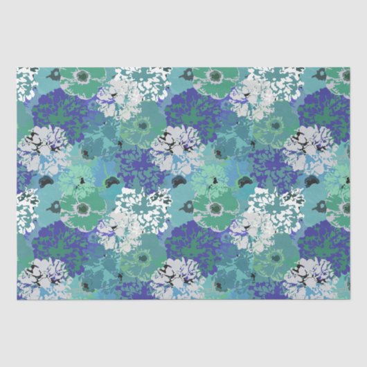 Künstlerisch Modernes Blumenmuster Seidenpapier (Vorderseite)