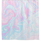 Künstlerisch Modernes rosa blaues Marmor Muster wi Duschvorhang (Vorderseite)