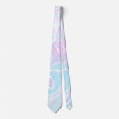 Künstlerisch Modernes rosa blaues Marmor Muster wi Krawatte (Vorderseite)