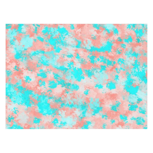 Künstlerisch Modernes Sommerkorallenbad Orange Aqu Tischdecke (Vorderseite (Horizontal))