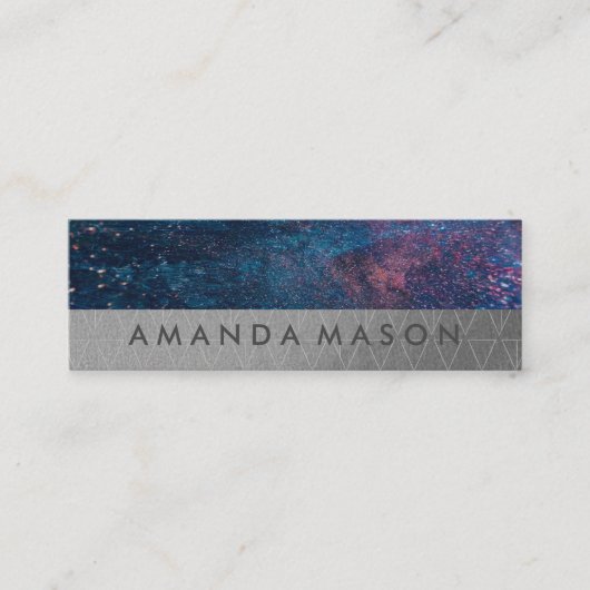 künstlerisch | Modisches Lux-Dreieck-Muster Mini Visitenkarte (Vorderseite)