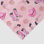 Künstlerisch Niedlich Girl Pink Aquamarin Cowgirl Seidenpapier (Ausschnitt)