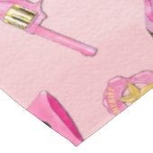 Künstlerisch Niedlich Girl Pink Aquamarin Cowgirl Tischdecke (Schrägansicht)