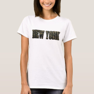 Künstlerisch Orange NEW YORK Slogan T-Shirt