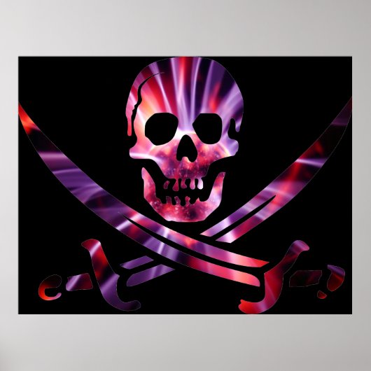 Künstlerisch Pirate Skull Poster (Vorne)