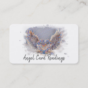 *~* Künstlerisch pixated Heart Angel Wings AP78 QR Visitenkarte