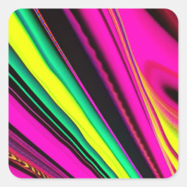 Künstlerisch Quadratischer Aufkleber