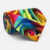 Künstlerisch Rainbow Rose Necktie Krawatte (Gerollt)
