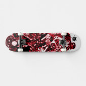 Künstlerisch Red Black Skateboard (Horizontal)