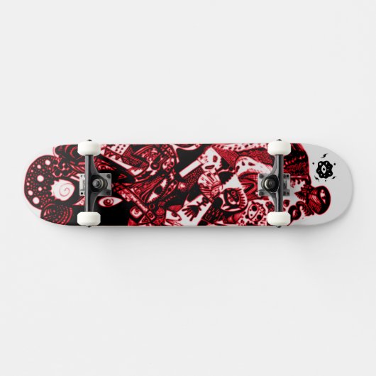 Künstlerisch Red Black Skateboard (Horizontal)