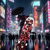 Künstlerisch Red Black Skateboard