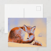 *~* Künstlerisch Red Fox Ap18 Artistic Painting Wi Postkarte (Vorne/Hinten)