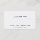 künstlerisch | Red II Visitenkarte (Rückseite)