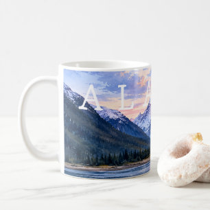 Künstlerisch Reisende lieben Alaska Sonnenuntergan Kaffeetasse