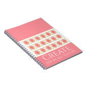 Künstlerisch rosa blumengemustert notizblock (Rechte Seite)