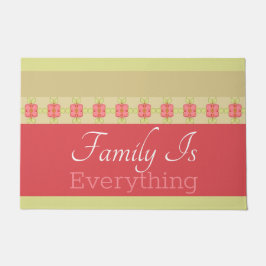 Künstlerisch-rosa-florakzentuiert Fußmatte