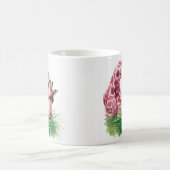 Künstlerisch rosa Giraffe mit Gras-Tasse Kaffeetasse (Mittel)