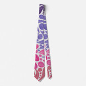 Künstlerisch rosa Lila Aquarellfarben Abstraktes P Krawatte (Vorderseite)