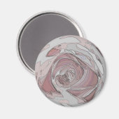 künstlerisch rosa Rosa Magnet (Vorderseite/Rückseite)