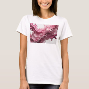 Künstlerisch rotes ABSTRACT ART Statement T-Shirt