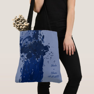 Künstlerisch Royal Blue Spritzer Party Geschenk Tasche