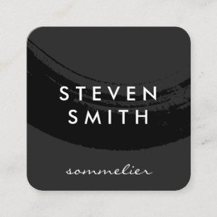 Künstlerisch schwarz gebürstet quadratische visitenkarte