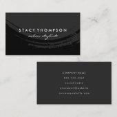 Künstlerisch schwarz gebürstet visitenkarte (Vorne/Hinten)