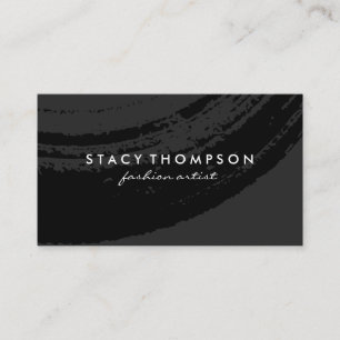 Künstlerisch schwarz gebürstet visitenkarte