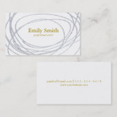 künstlerisch | Silberner Glitzer Visitenkarte (Vorne/Hinten)