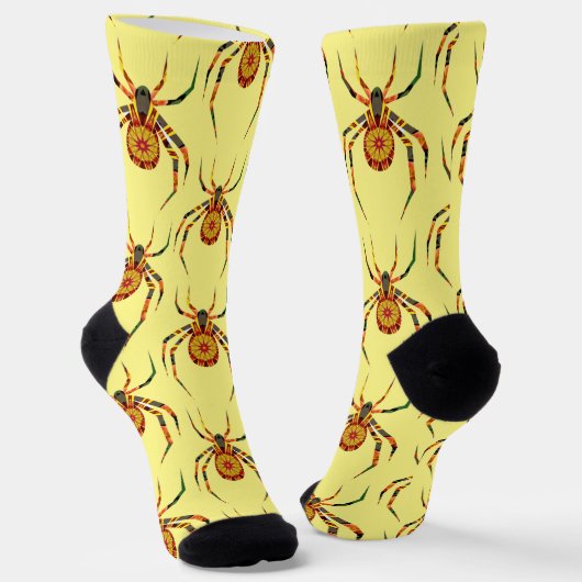 Künstlerisch Spider Creepy Art Fun Socks Socken (Gewinkelt)
