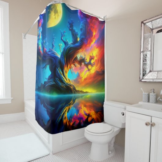 Künstlerisch Sunset Duschvorhang (Beispiel)