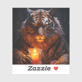 Künstlerisch Tiger Aufkleber