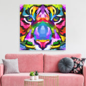 Künstlerisch Tiger Leinwanddruck (Insitu (Wohnzimmer))