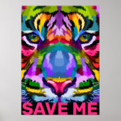 Künstlerisch Tiger Rettete mich Poster (Vorne)