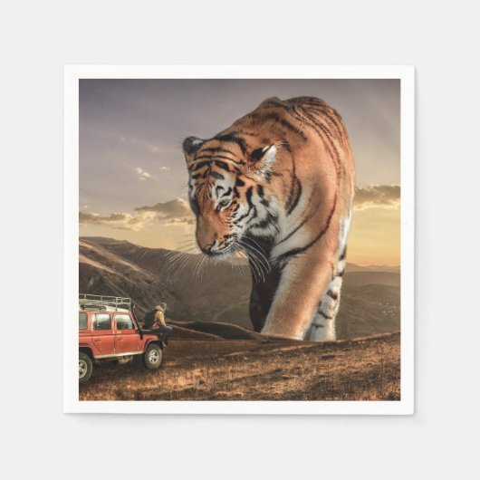 Künstlerisch Tiger Serviette (Vorderseite)