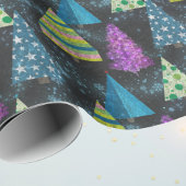 Künstlerisch Türkis Magenta Aquamarine Limone Weih Geschenkpapier