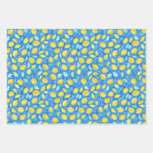 Künstlerisch Türkis Zitrusfrüchte Wasserfarben Mus Geschenkpapier Set (Vorderseite 3)