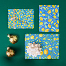 Künstlerisch Türkis Zitrusfrüchte Wasserfarben Mus