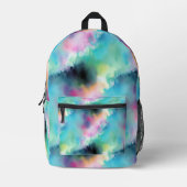 Künstlerisch türkisfarbener Traum und Name Wasserf Bedruckter Rucksack (Vorderseite)