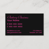 Künstlerisch verblassen rosa Damastbäckereikarten Visitenkarte (Rückseite)