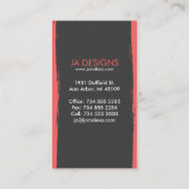 Künstlerisch Visitenkarte (Rückseite)