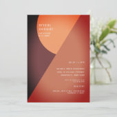 Künstlerisch zeitgenössische geometrische Farbbrid Einladung (Stehend Vorderseite)