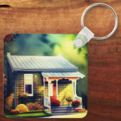 Künstlerisch Zuhause Schlüsselanhänger (Rückseite)