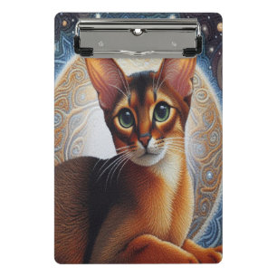 Künstlerische Abessinienkatze, moderne abessinisch Mini Klemmbrett
