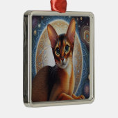 Künstlerische Abessinienkatze, moderne abessinisch Ornament Aus Metall (Rechts)